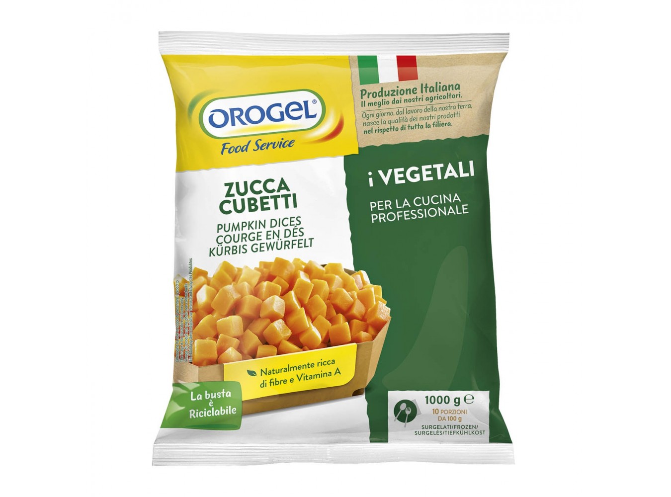 ZUCCA CUBETTO OROGEL              KG.1X6