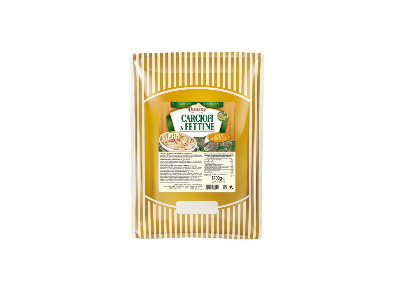 CARCIOFI FETTINE OLIO DEMETRA   KG.1,7X6