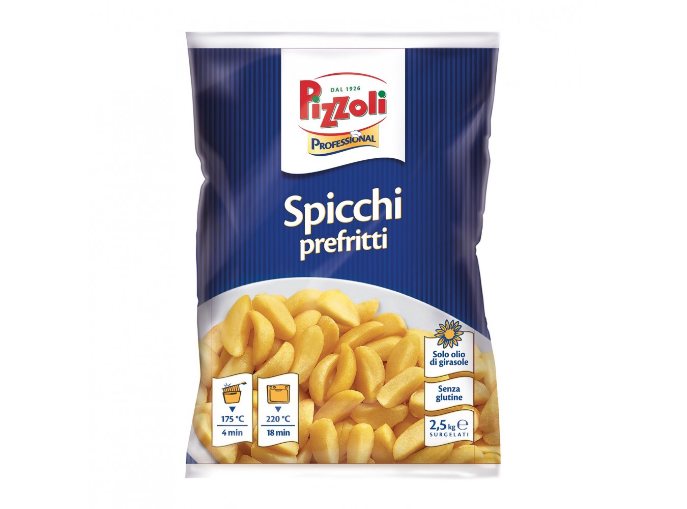 PATATE SPICCHI PREFITTE PIZZOLI KG.2,5X4