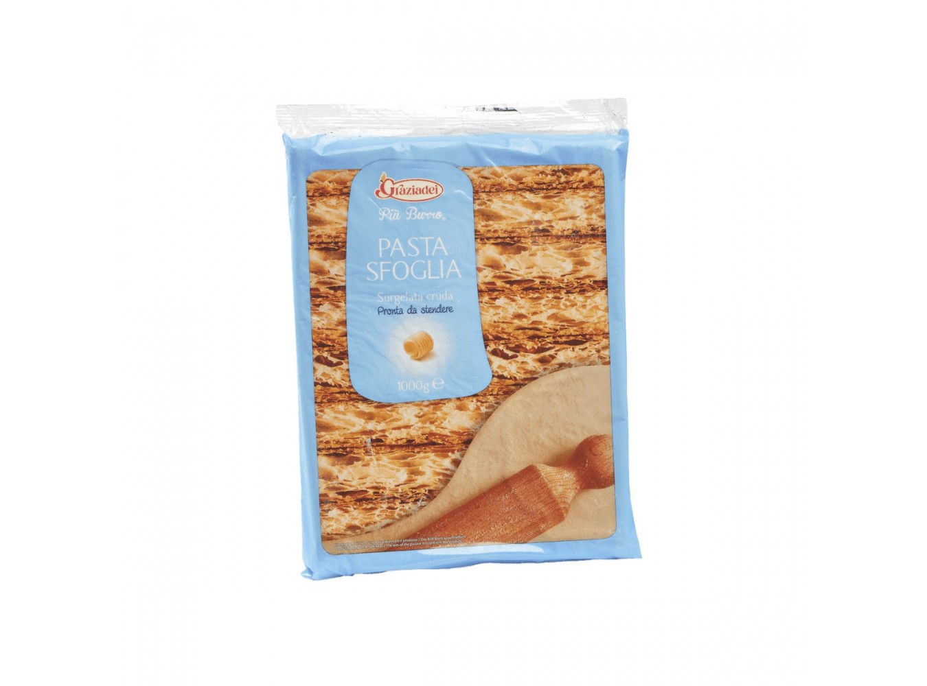 PASTA SFOGLIA PIU BURRO PANETTO   KG.1X6