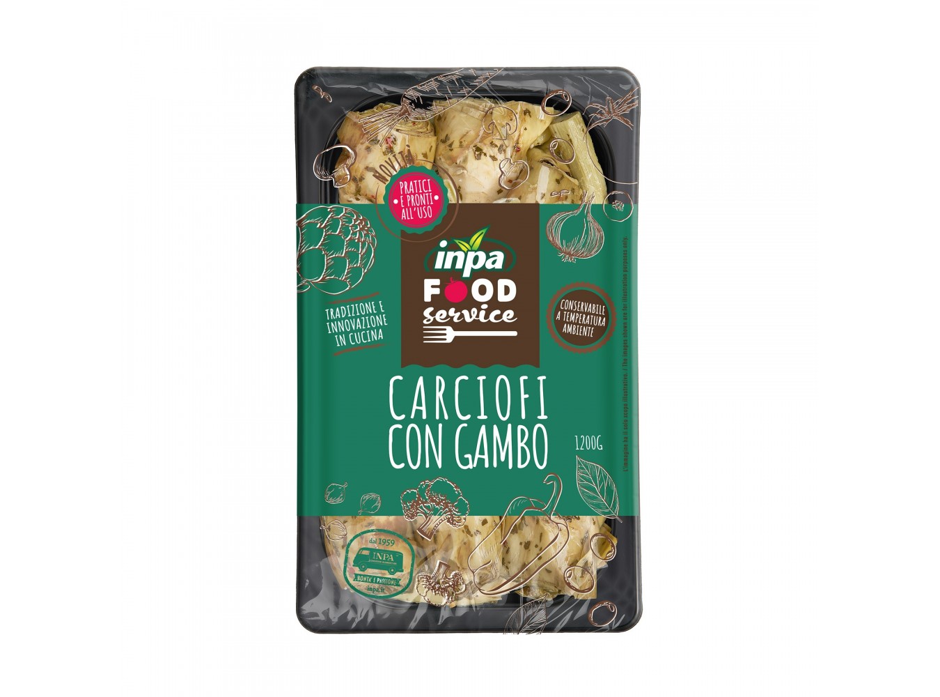 CARCIOFI CON GAMBO INPA         KG.1,2X4