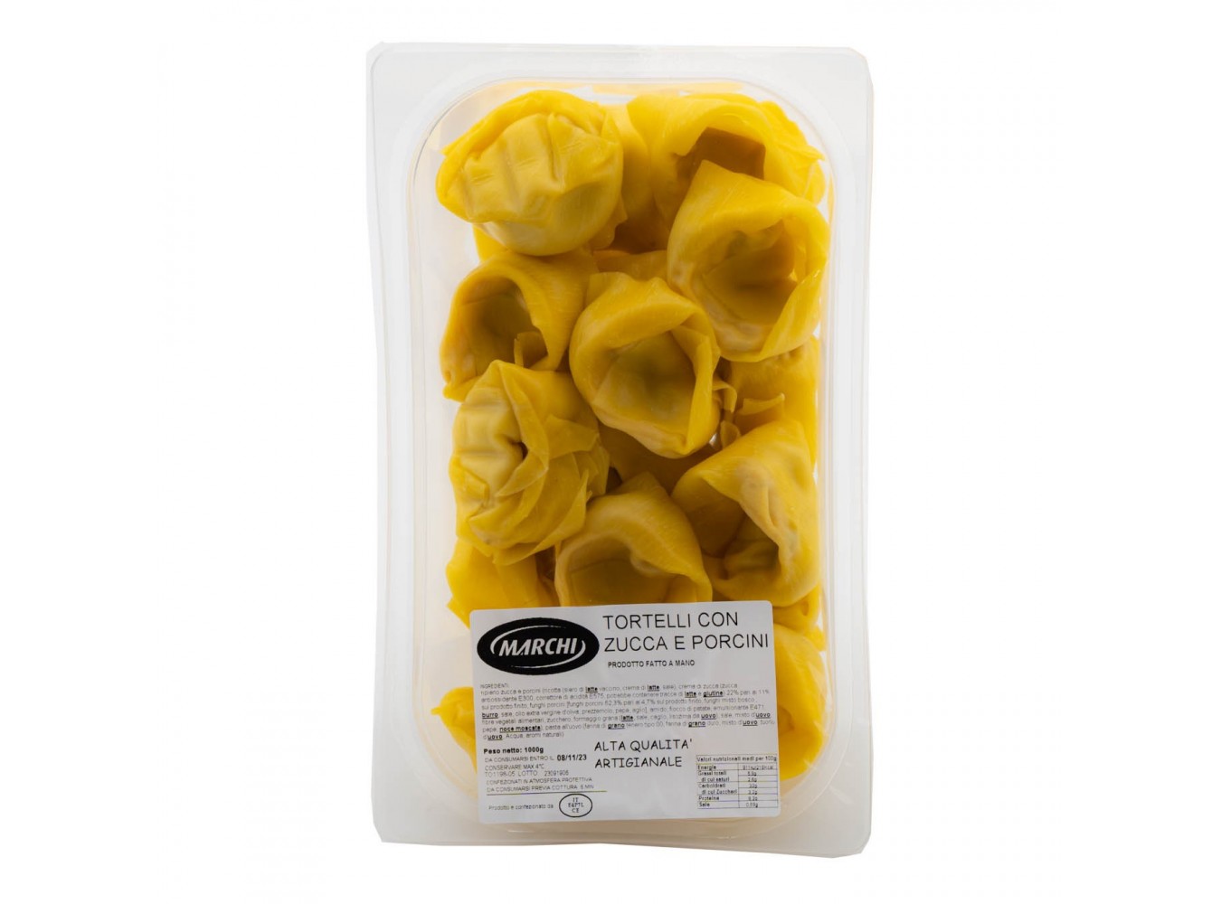 TORTELLI PORCINI E ZUCCA MARCHI   KG.1X8