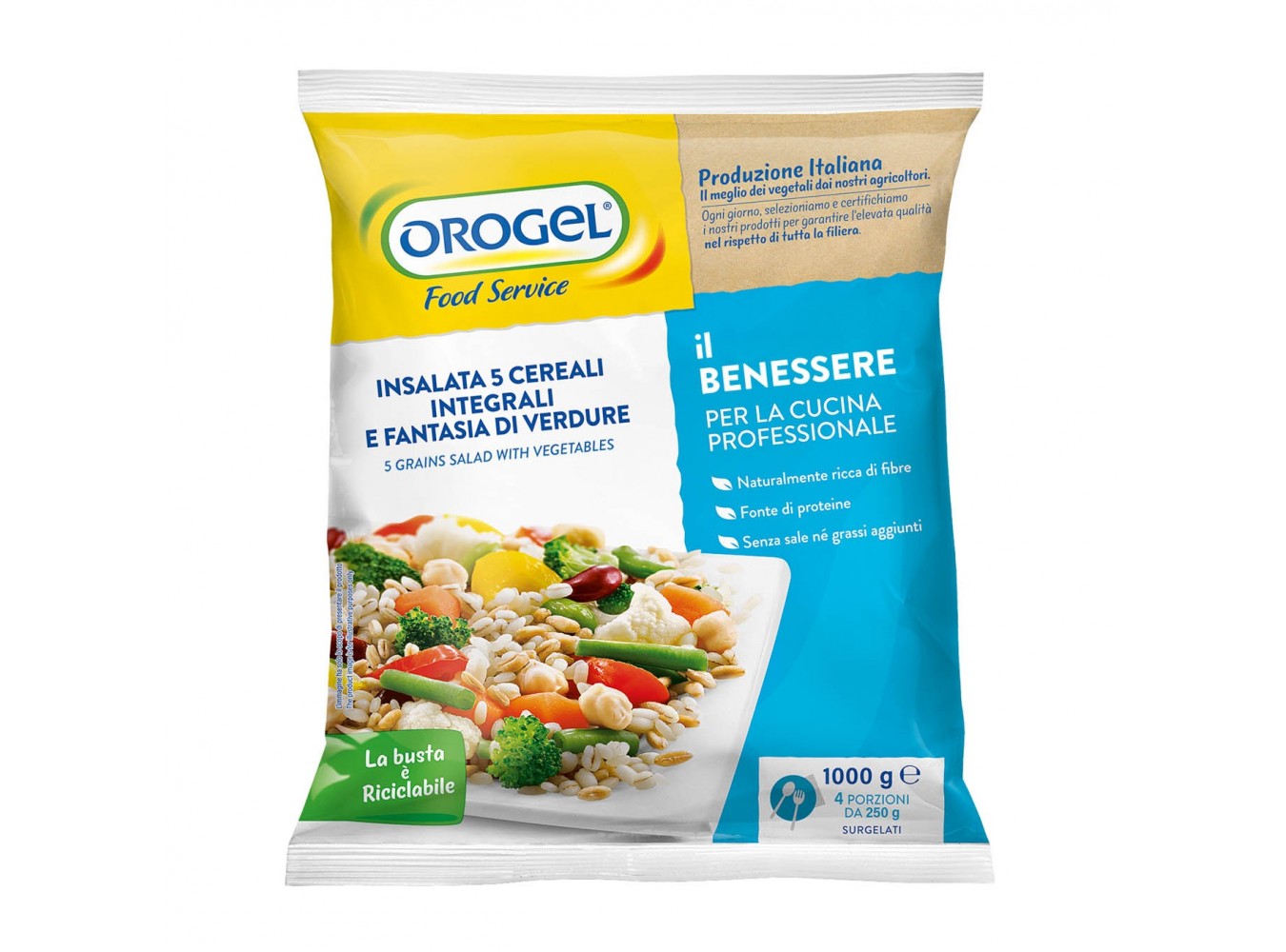 INSALATA 5 CEREALI/VERDURE OROGEL KG.1X4