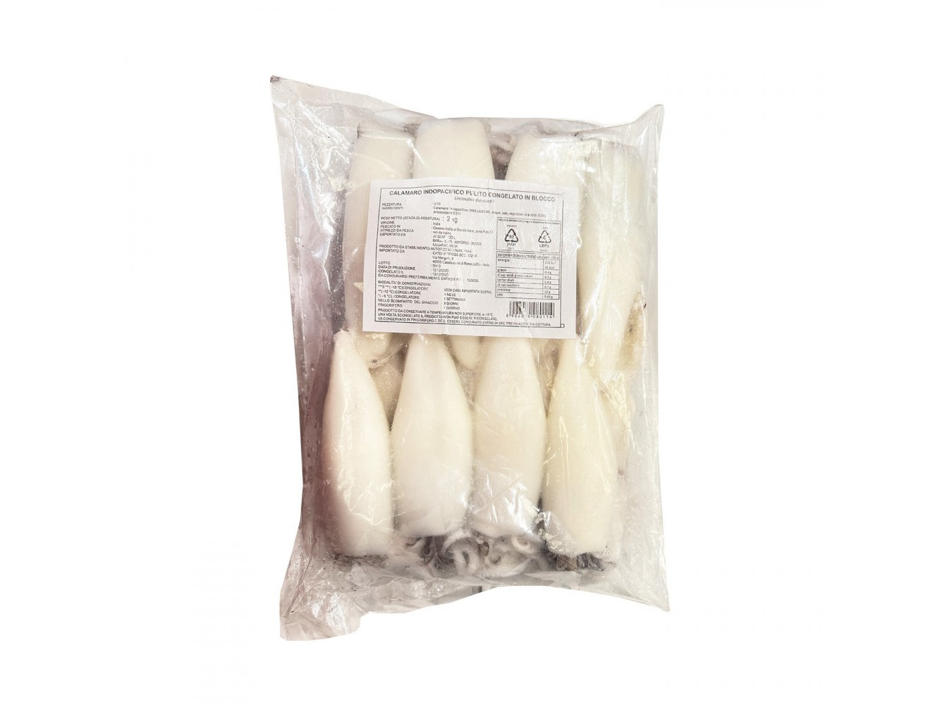 CALAMARI PULITI U-10 BLOCCO INDIAPZ6X2KG